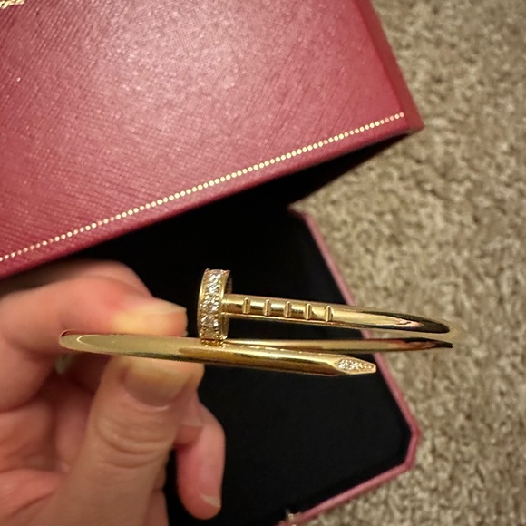 Cartier Juste Un Clou Yellow Gold with Diamonds Size 15 (SMALL MODEL) - Picture 3 of 12